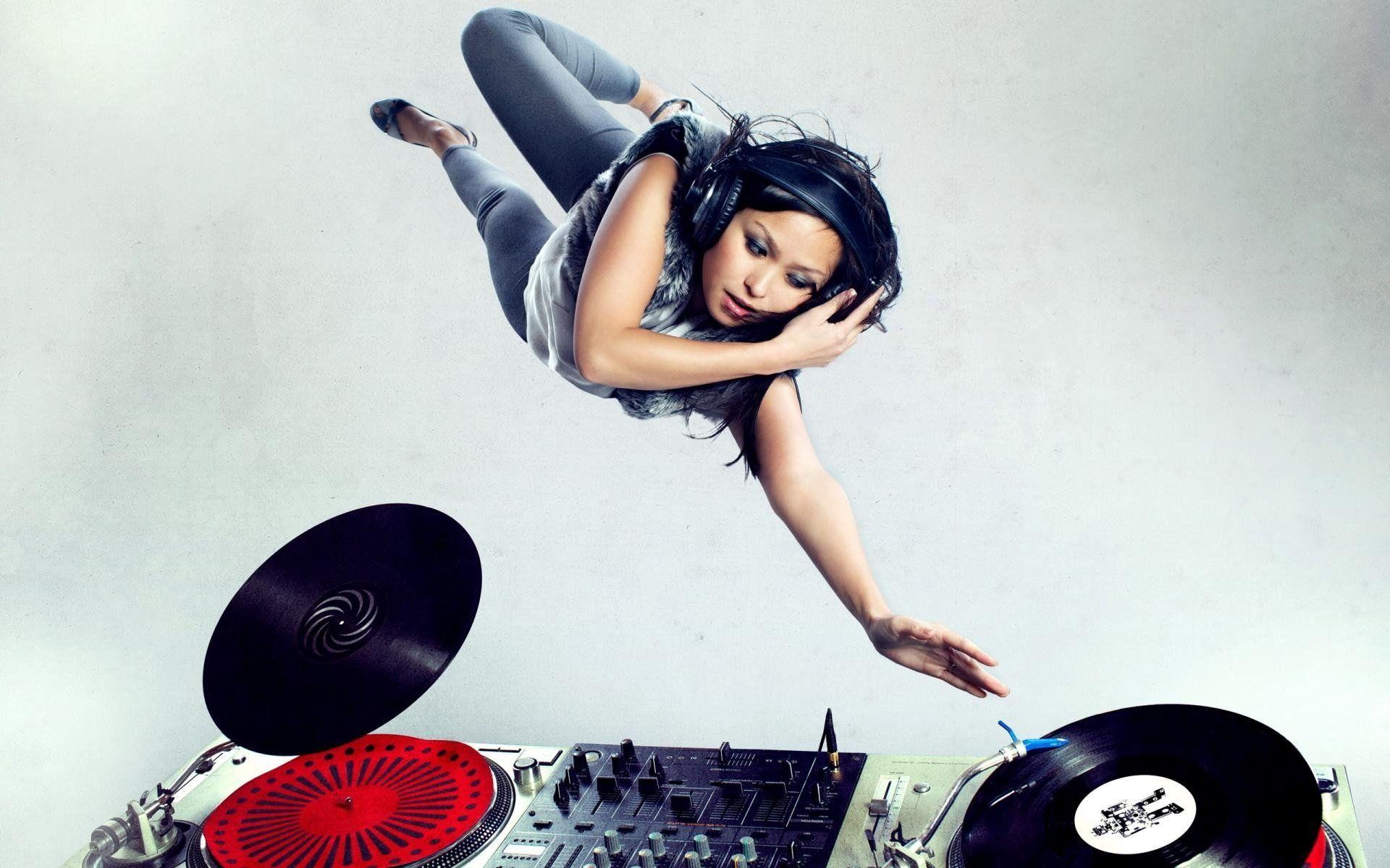 1920x1200 headphones, Music, Turntables, Dj, Girls, D Wallpaper HD