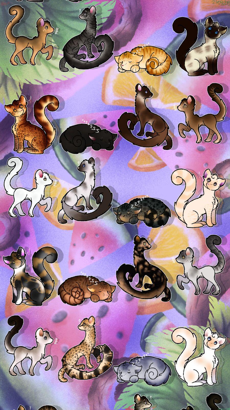 900x1600 Cats & Fruits Phone Wallpaper, Crappy Bun Bun