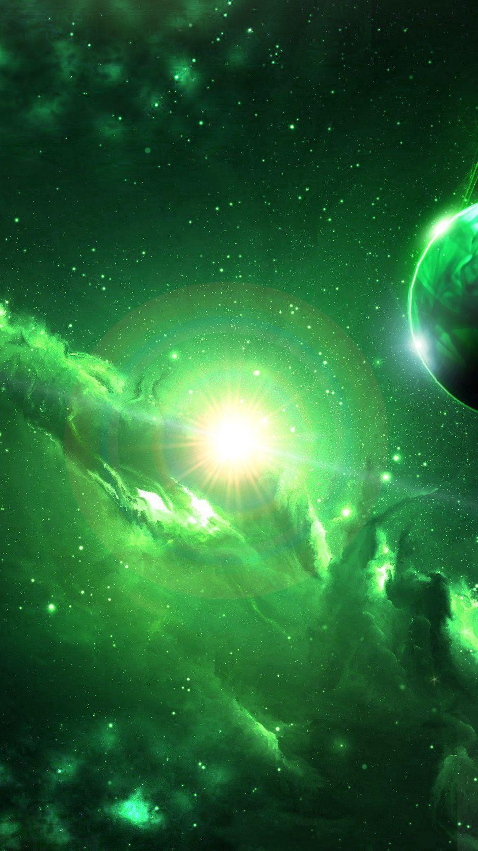 Space wallpaper - Green galaxy by dazalicious on DeviantArt