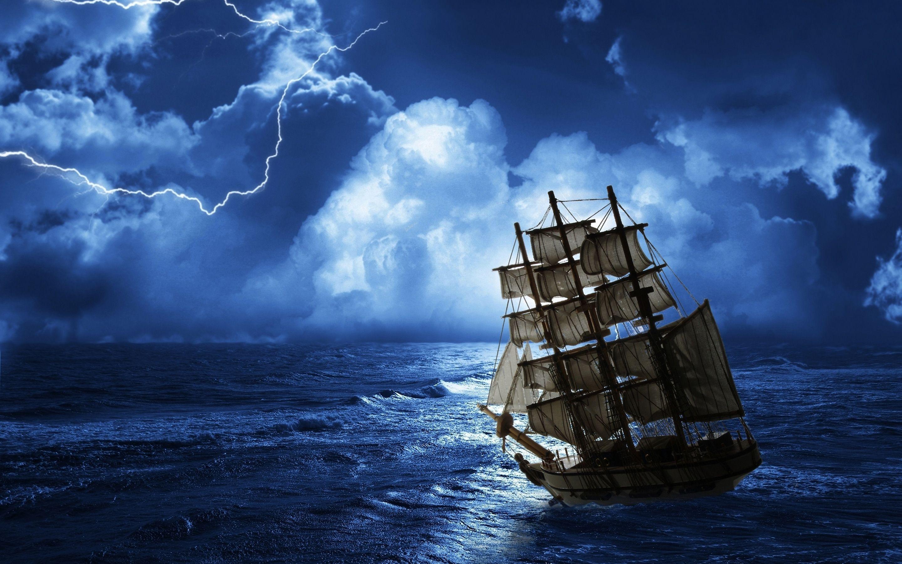 2880x1800 Free Ghost Pirate Ship Wallpaper Picture