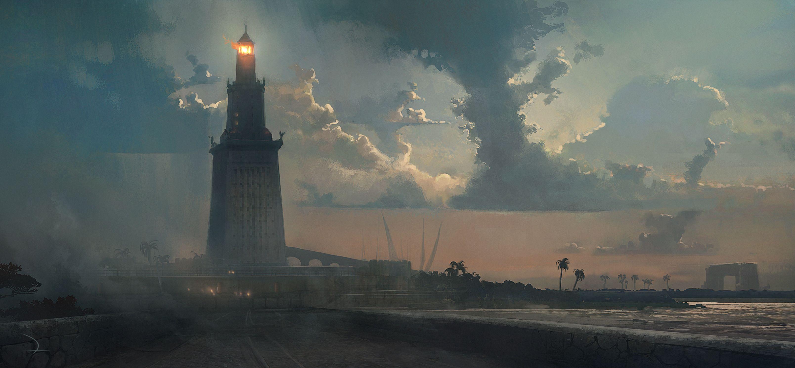 3216x1492 Assassins Creed: Origins, Video games, Artwork, Assassins Creed