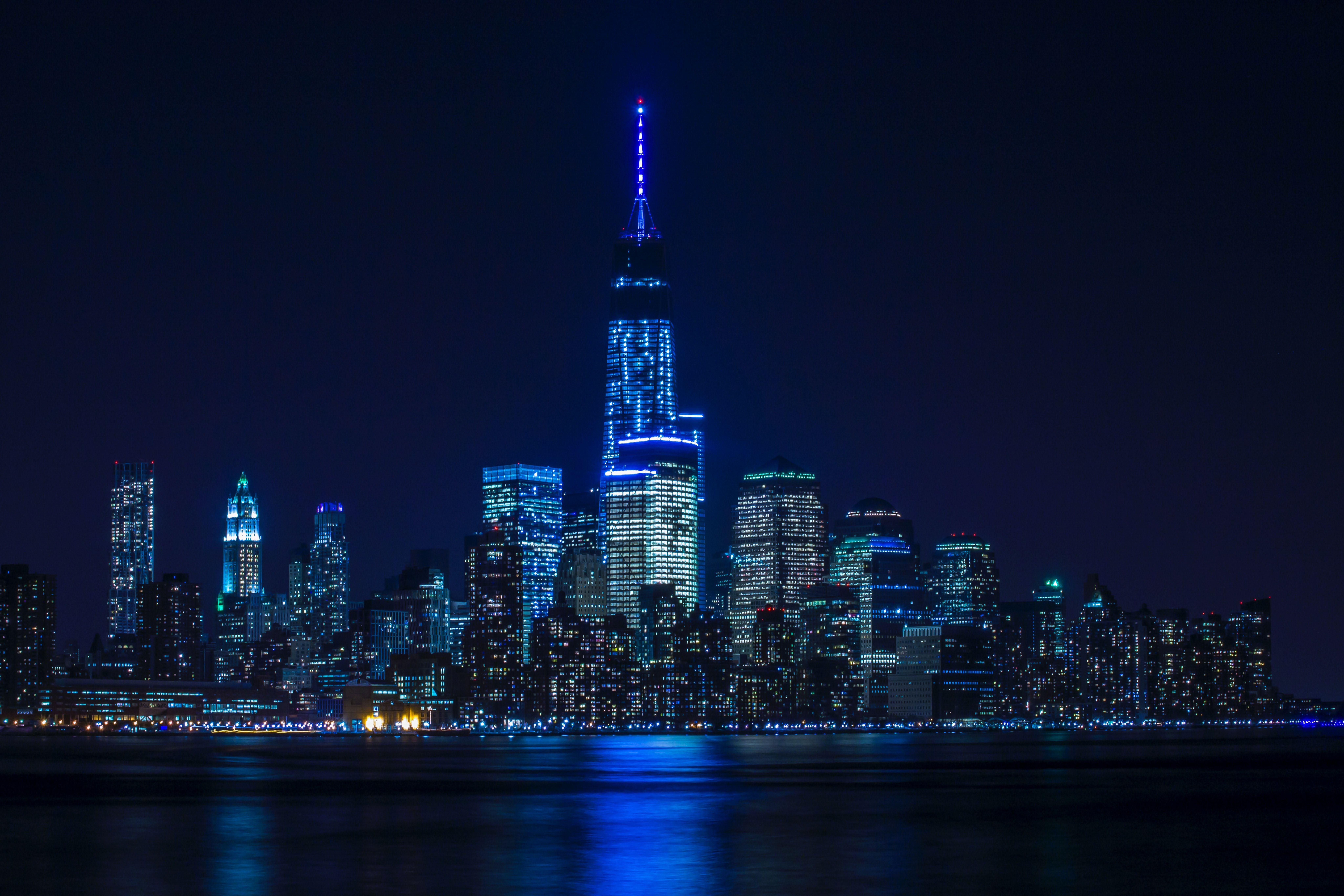 8192x5461 Blue Light Buildings Architecture 8k 8k HD 4k Wallpaper