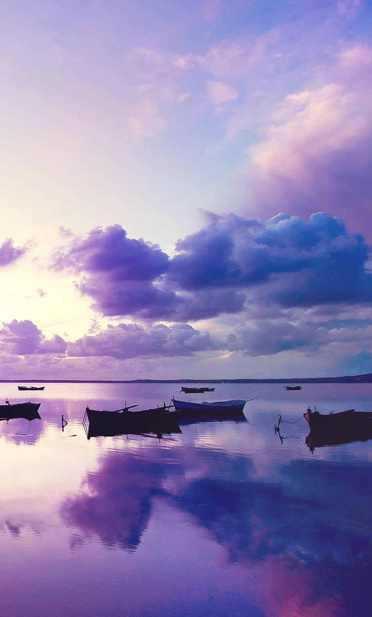 purple sunset 4k iPhone Wallpapers Free Download