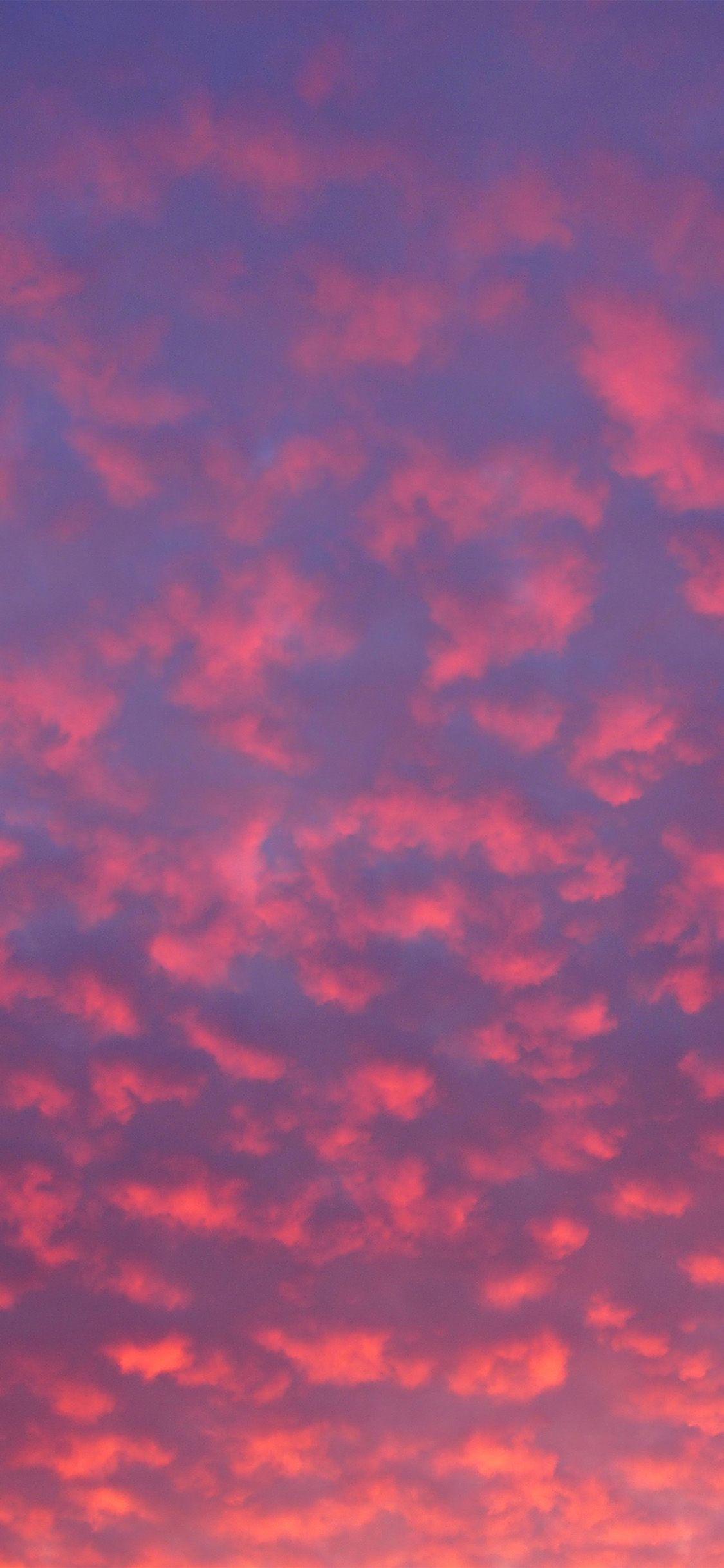 1125x2436 Sunset Cloud Sky Pattern Background Wallpaper