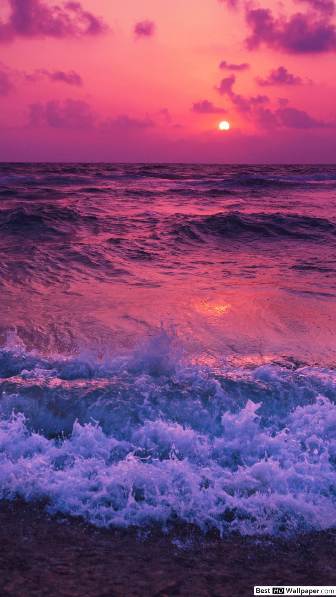 1080x1920 Purple sunset HD wallpaper download