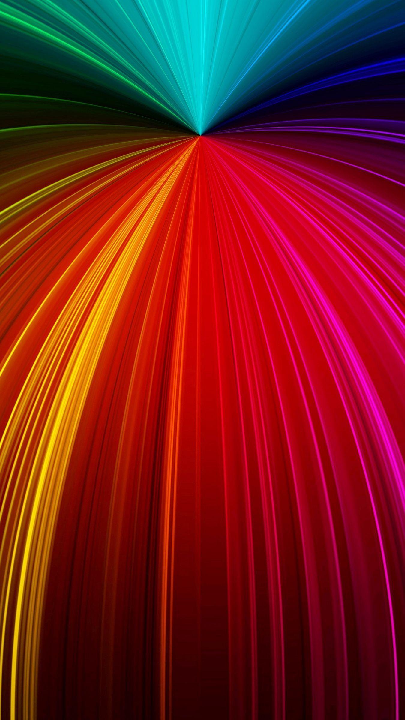 1350x2400 Wallpaper rays, glitter, multicolored, lines. Abstract