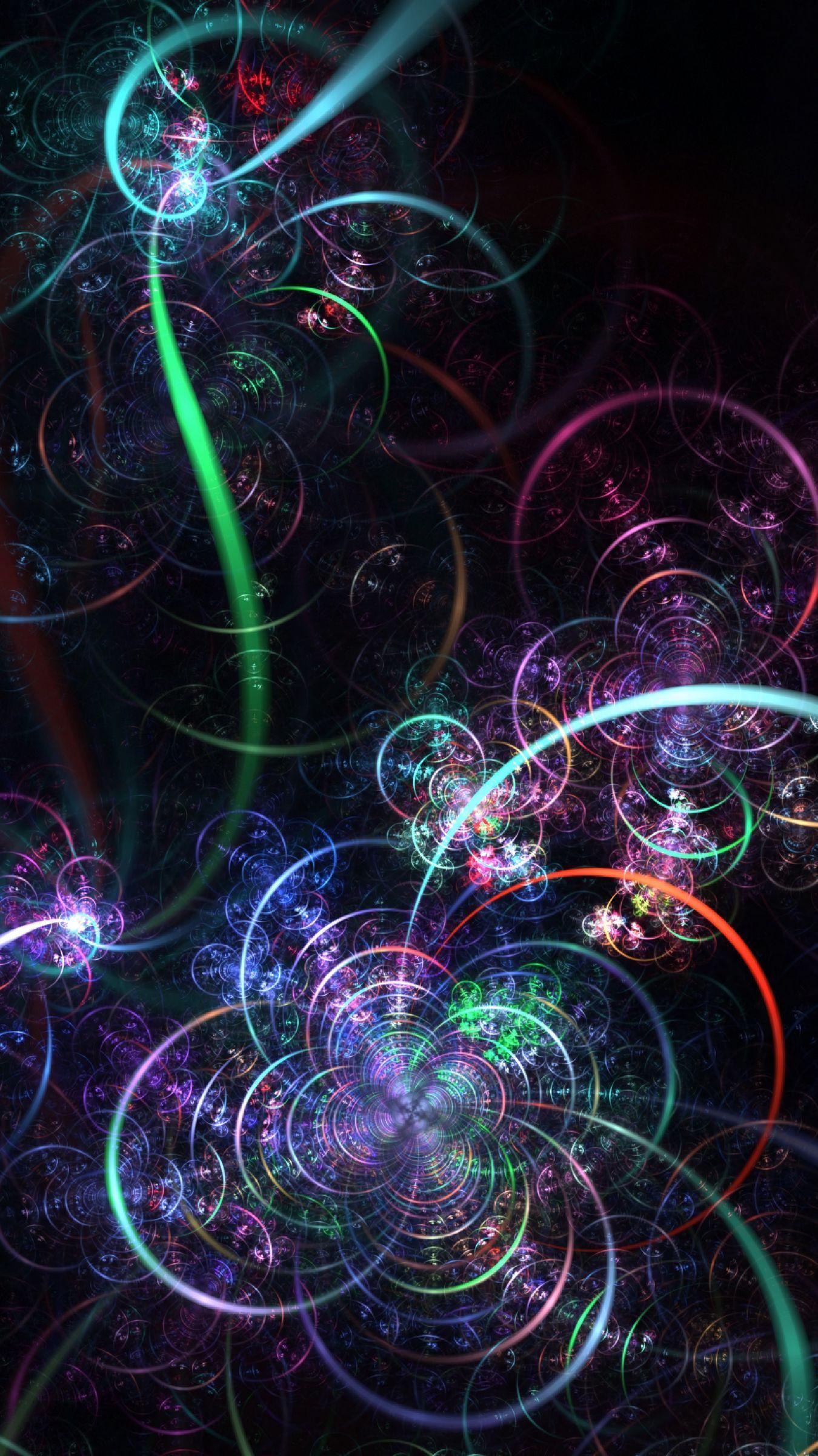 1350x2400 Download wallpaper 1350x2400 lines, threads, glow, colorful