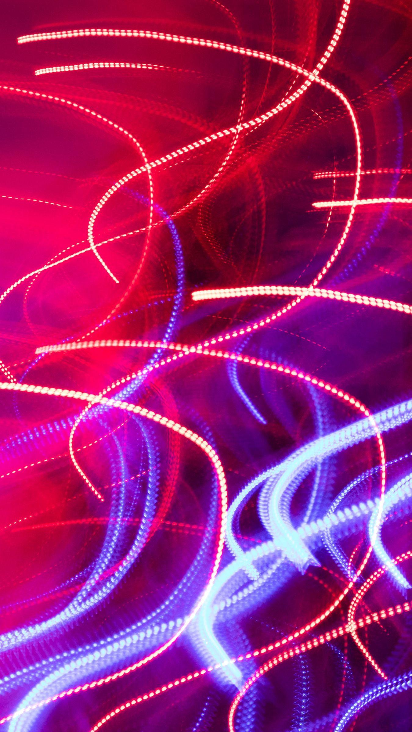1350x2400 Download wallpaper 1350x2400 lines, intermittent, glow, neon, wavy