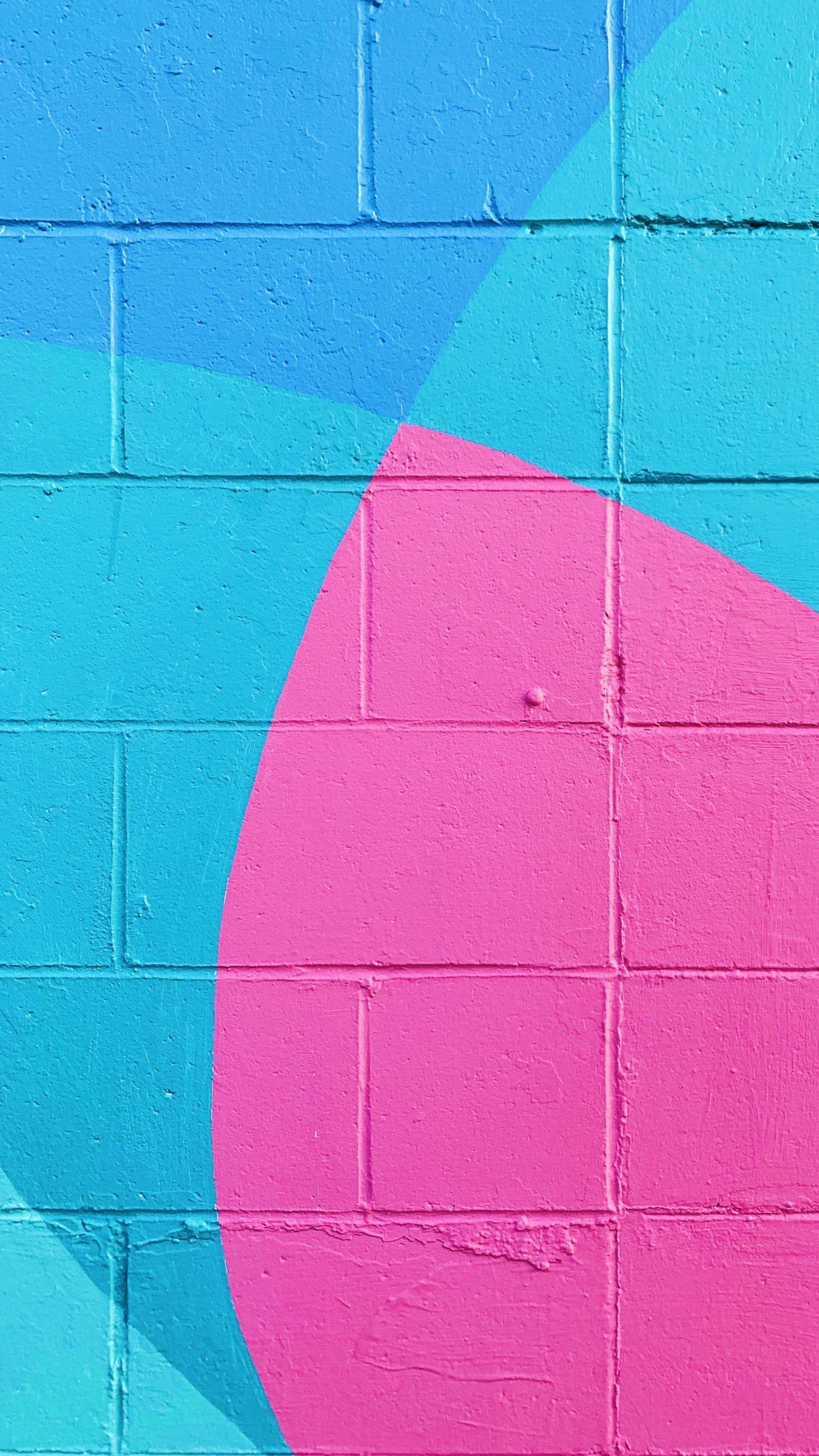 1350x2400 Download wallpaper 1350x2400 wall, paint, surface, blue, pink