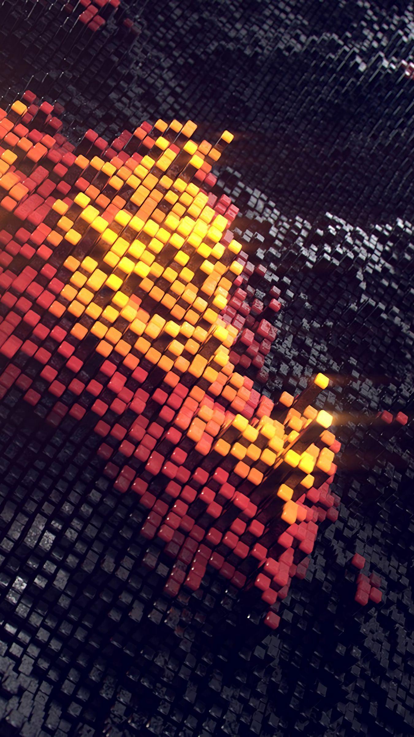1350x2400 Download wallpaper 1350x2400 structure, relief, cubes, 3D