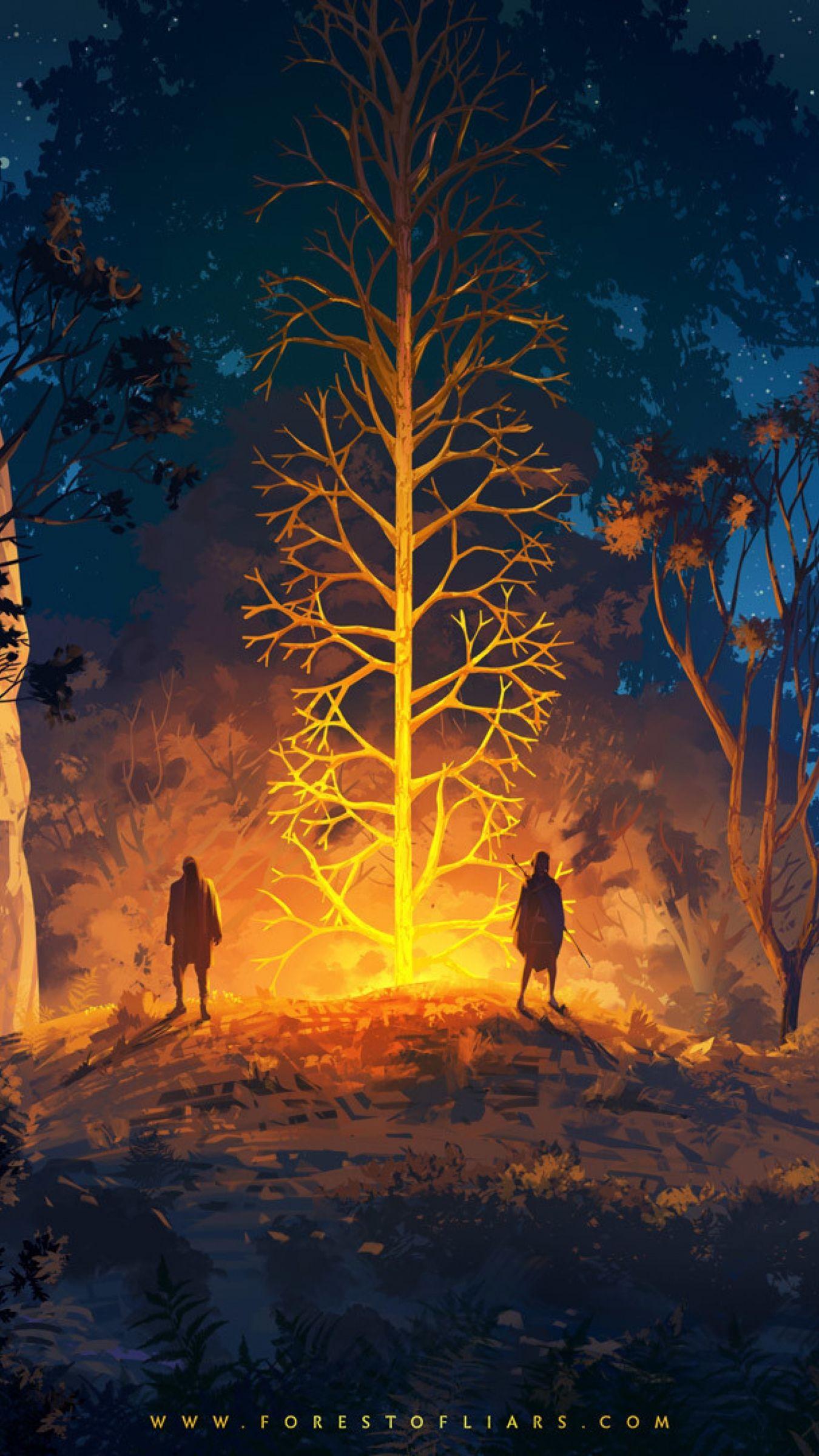 1350x2400 Download Forest Of Liars Strange Night Apple iPhone Plus wallpaper
