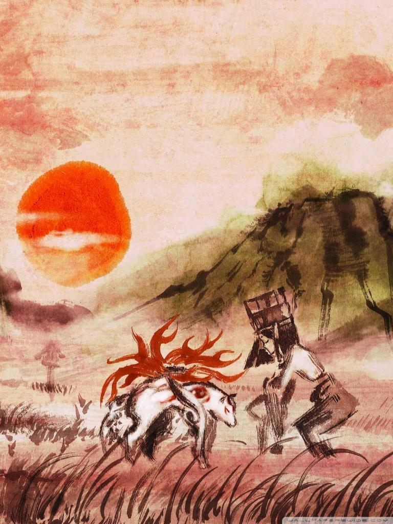768x1024 Okami HD Wallpaper