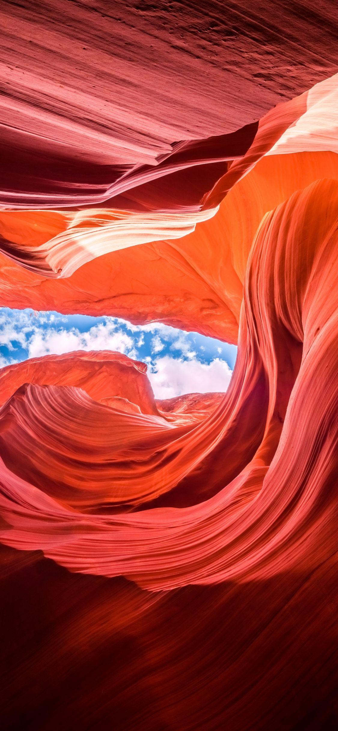 1125x2436 Download 1125x2436 wallpaper antelope canyon, rocks, valley