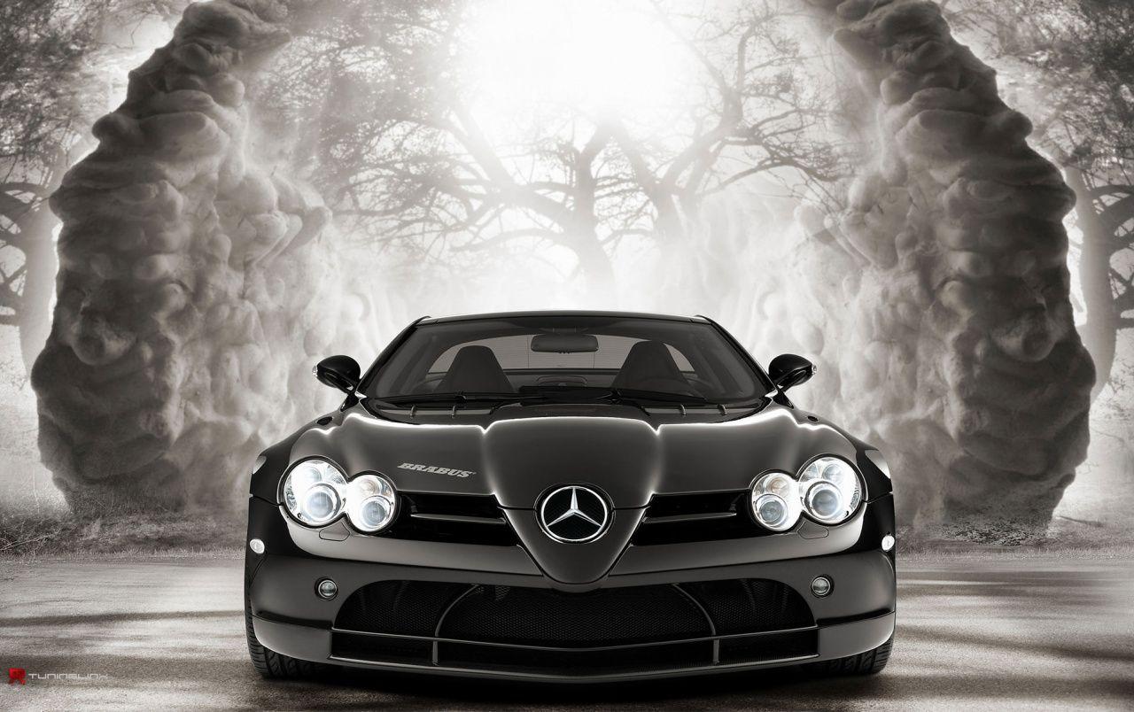 1280x804 mercedes slr in magic forest 1 wallpaper. mercedes slr in magic