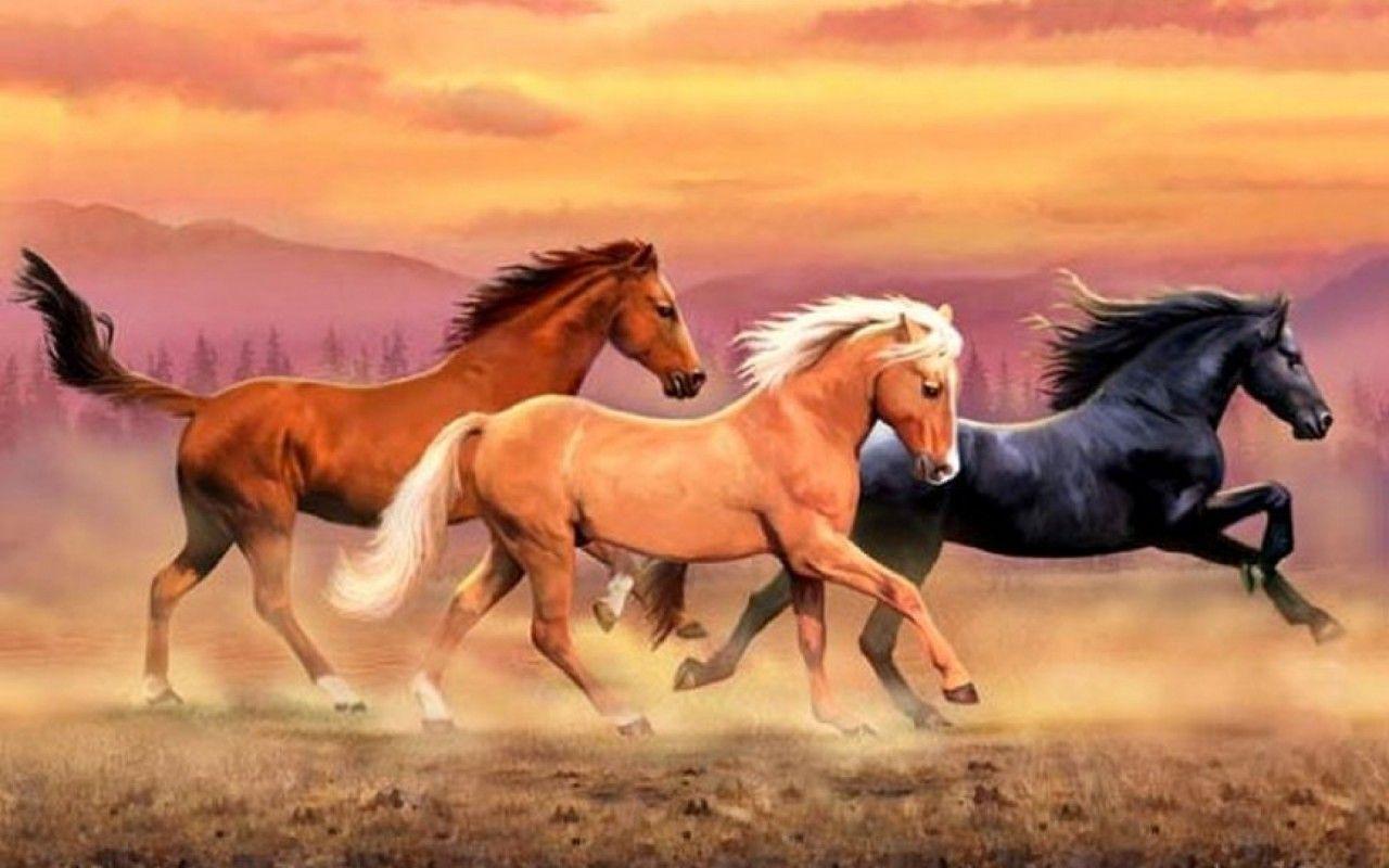 1280x800 Mountains Wild Horses Dust Wallpaper Horses In Mountain
