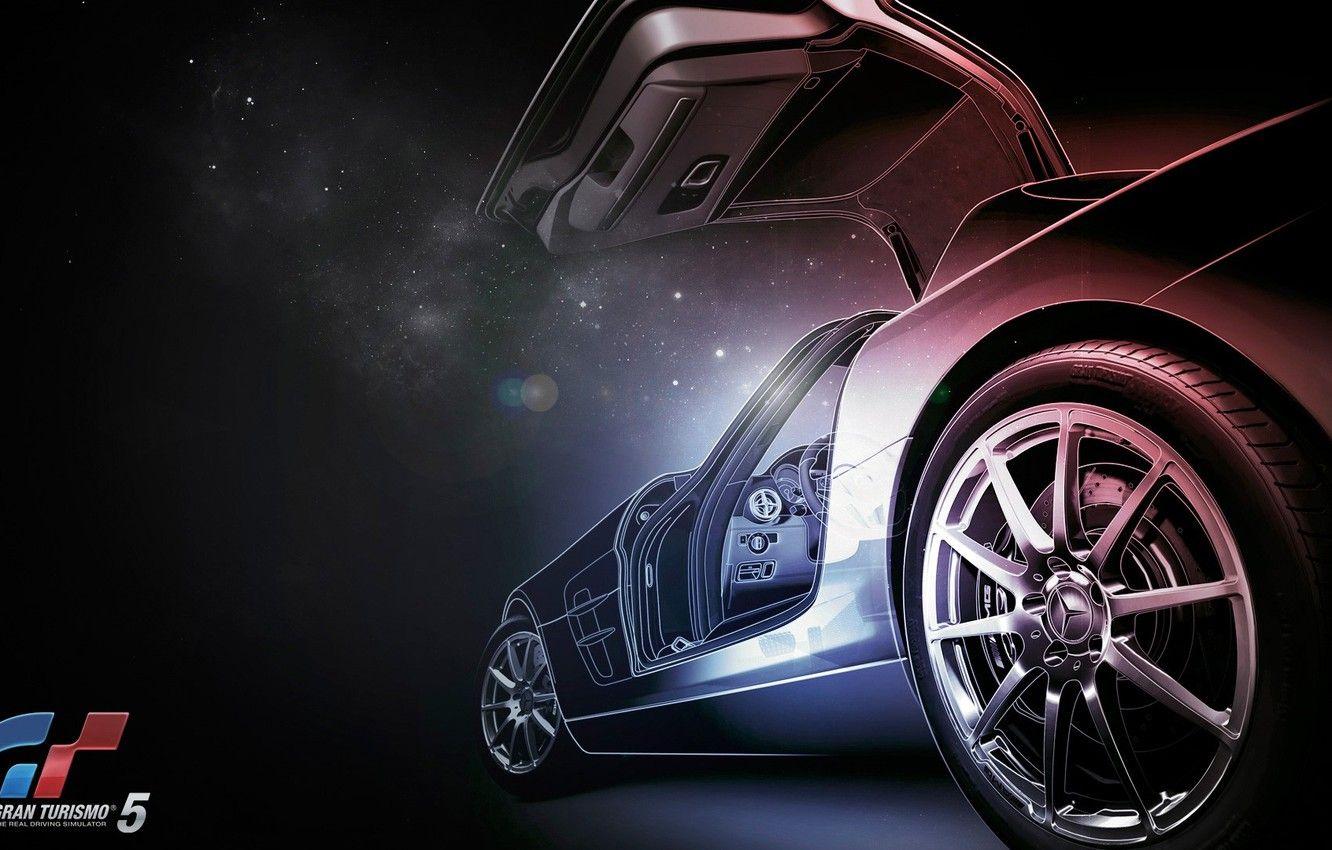 1332x850 Wallpaper car, mercedes, game, supercar, Gran turismo