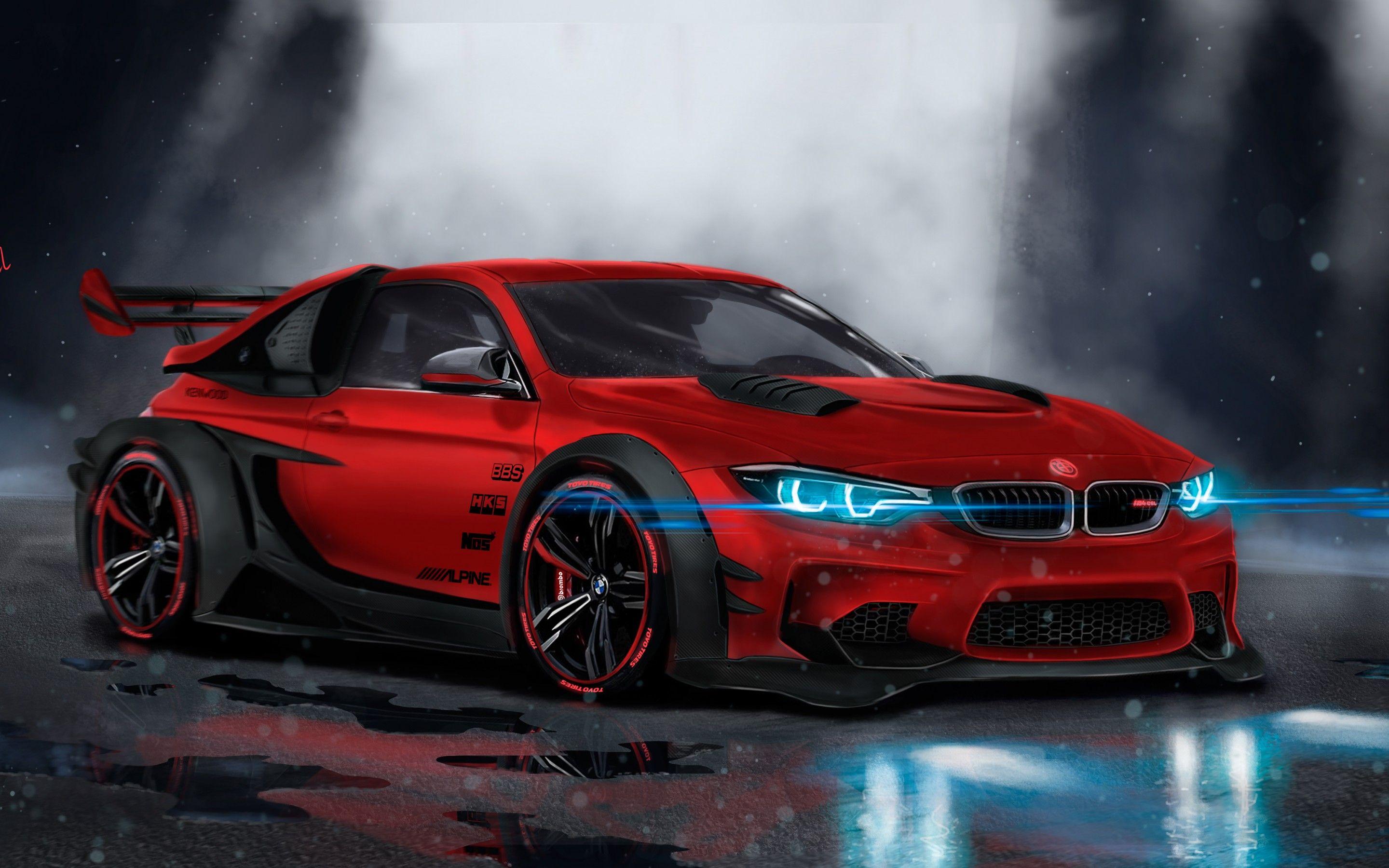 2880x1800 Wallpaper BMW M Custom, CGI, Neon, Sport car, HD, 4K, Automotive / Cars,. Wallpaper for iPhone, Android, Mobile and Desktop