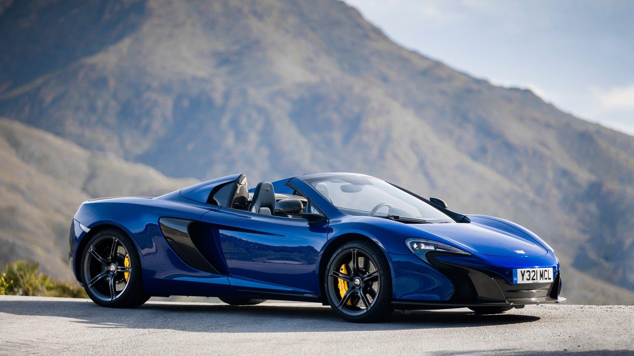 2048x1152 McLaren, McLaren 650S, Spyder, Car, Blue Cars Wallpaper HD