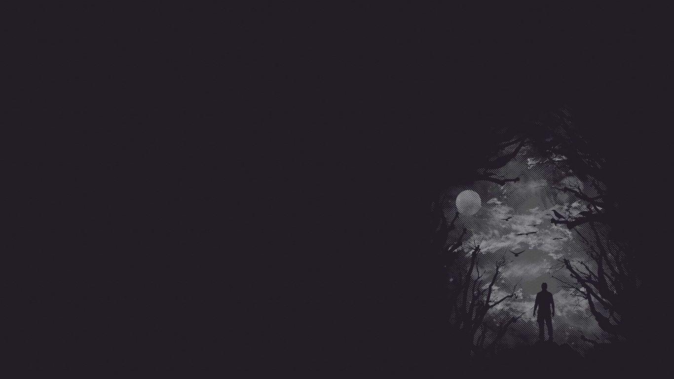 1366x768 Minimalistic Darkness desktop PC and Mac wallpaper