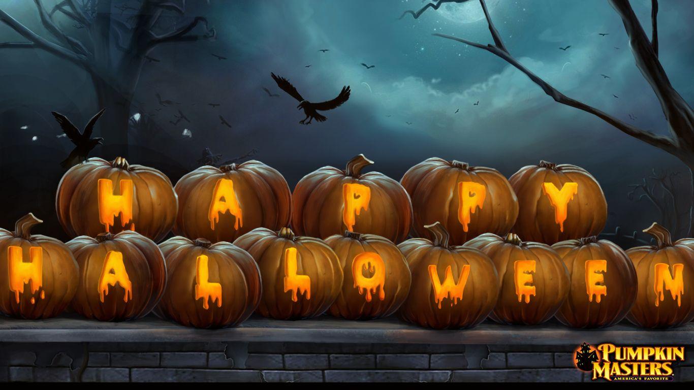 1366x768 Free download free halloween wallpaper happy halloween pumpkins