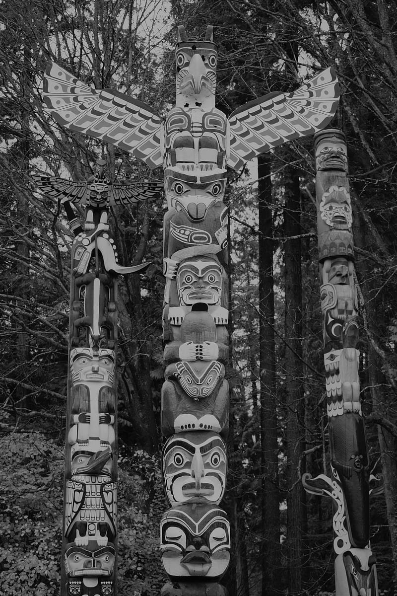 800x1200 Totem pole, stanley park, HD phone wallpaper