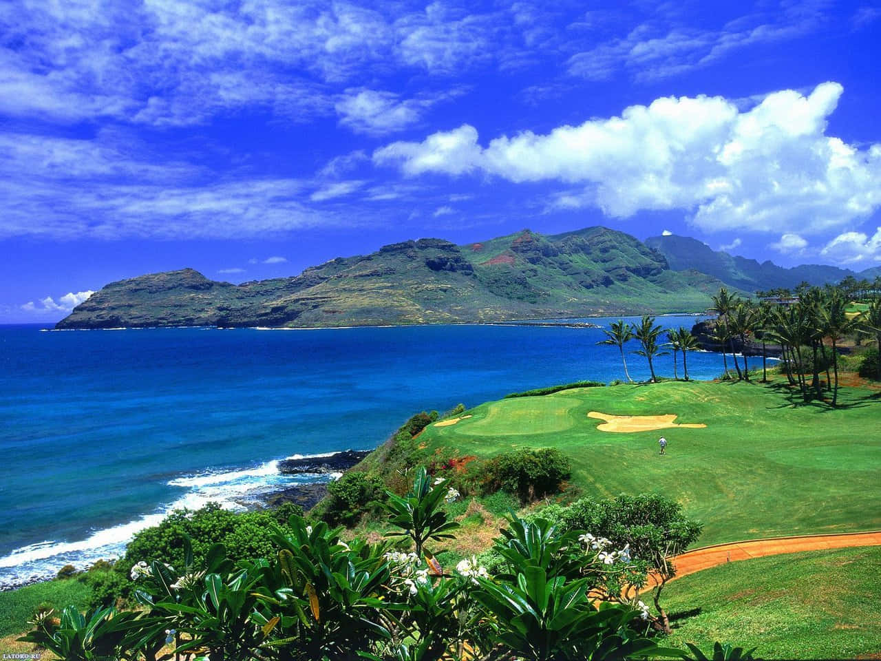 1280x960 Download Mauna Kea Golf Course In Hawaiian Background