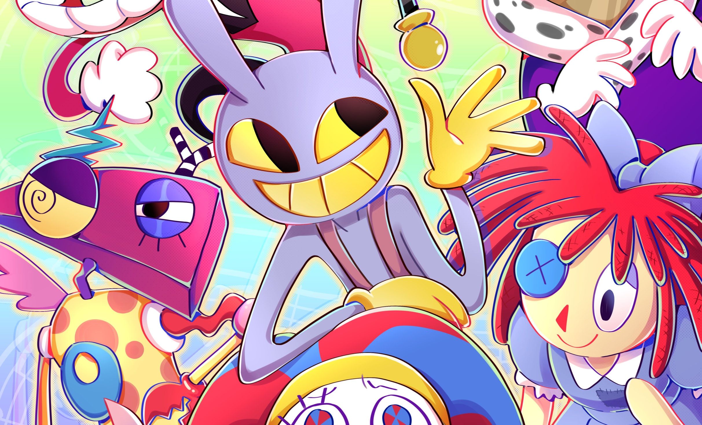 2425x1471 Jax And Pomni Wallpaper