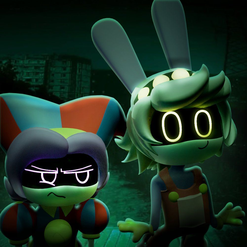 1000x1000 These two freaks are at my door hwelp I'm scared. #TADC #DigitalCircus #MurderDrones #N #Jax #Pomni #Uzi