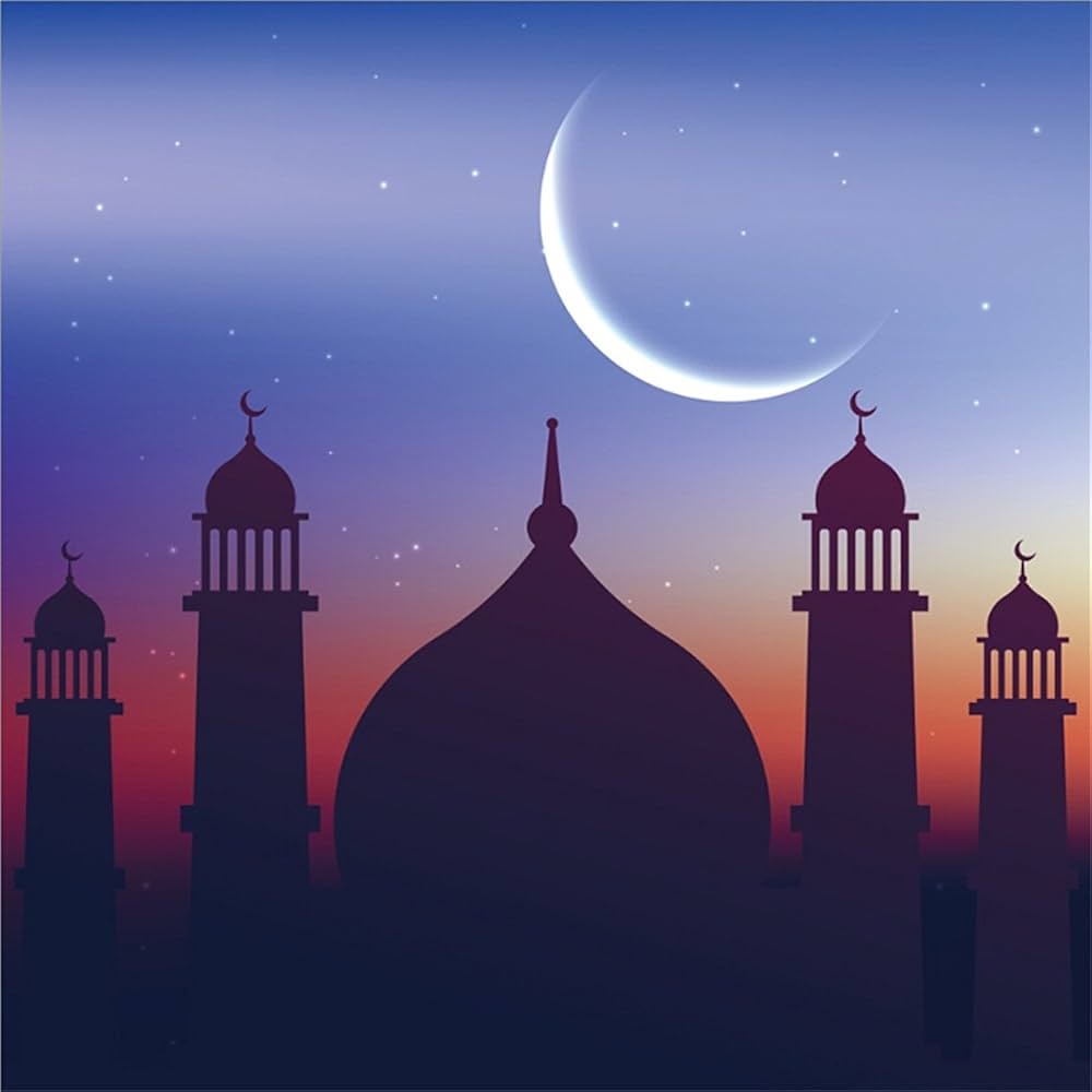 1000x1000 CSFOTO 8x8ft Background for Mosque Night Silhouette Photography Backdrop Ramadan Muslim Islam Religion God Arabic Islamic Pray Arab Eid Traditional Minaret Photo Studio Props Vinyl Wallpaper : Amazon.sg: Electronics