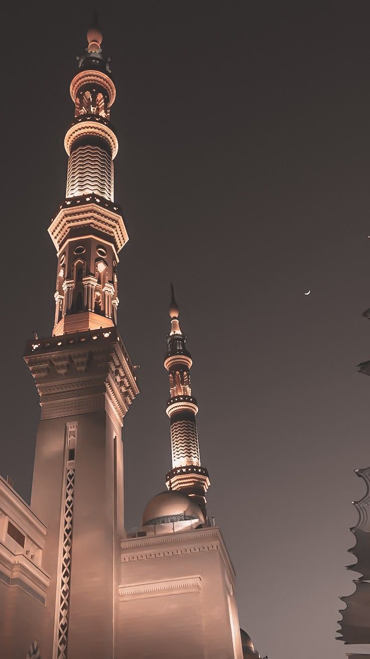736x1309 Islamic Architecture at Night. Fond decran islam, Fond d'écran nuit, Fond d'écran mecque