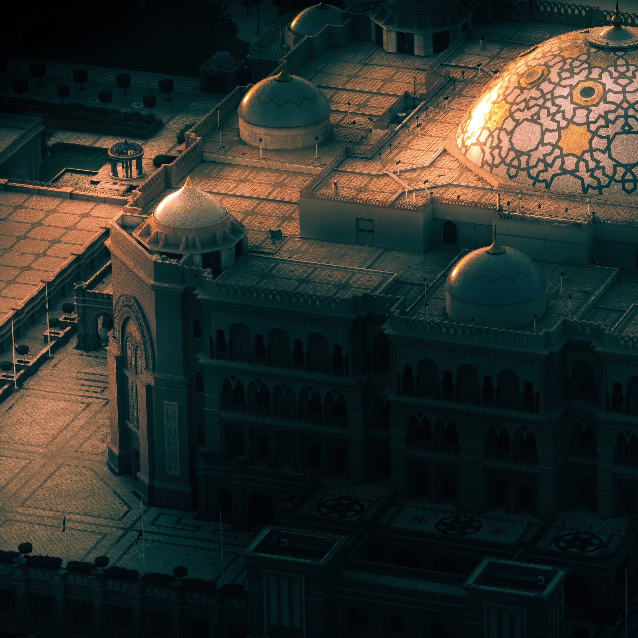 2560x2560 Sheikh Zayed Grand Mosque Wallpaper 4K, Dark aesthetic