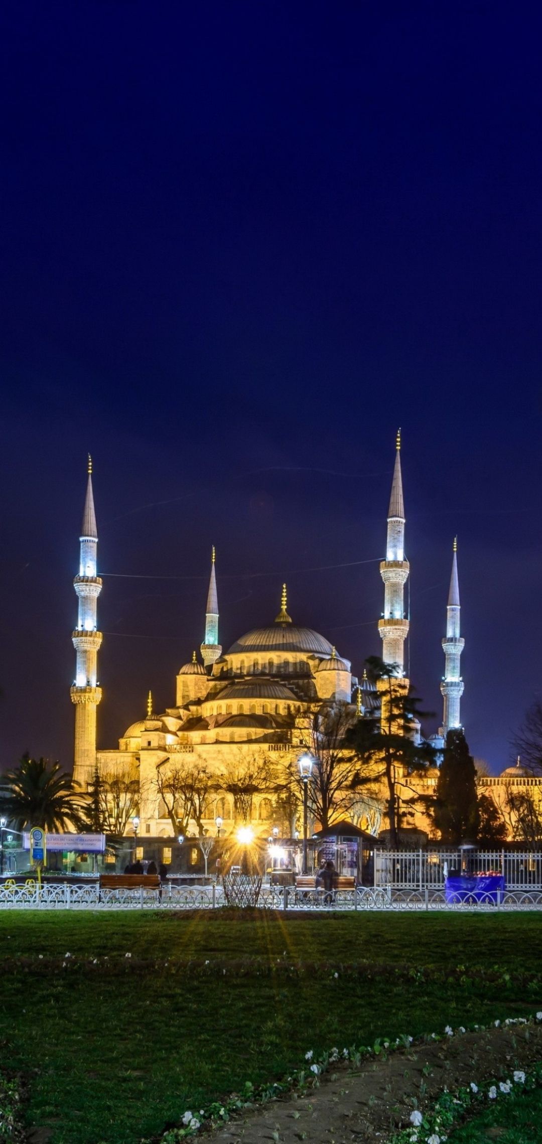 1080x2280 Mosque Night Wallpaper