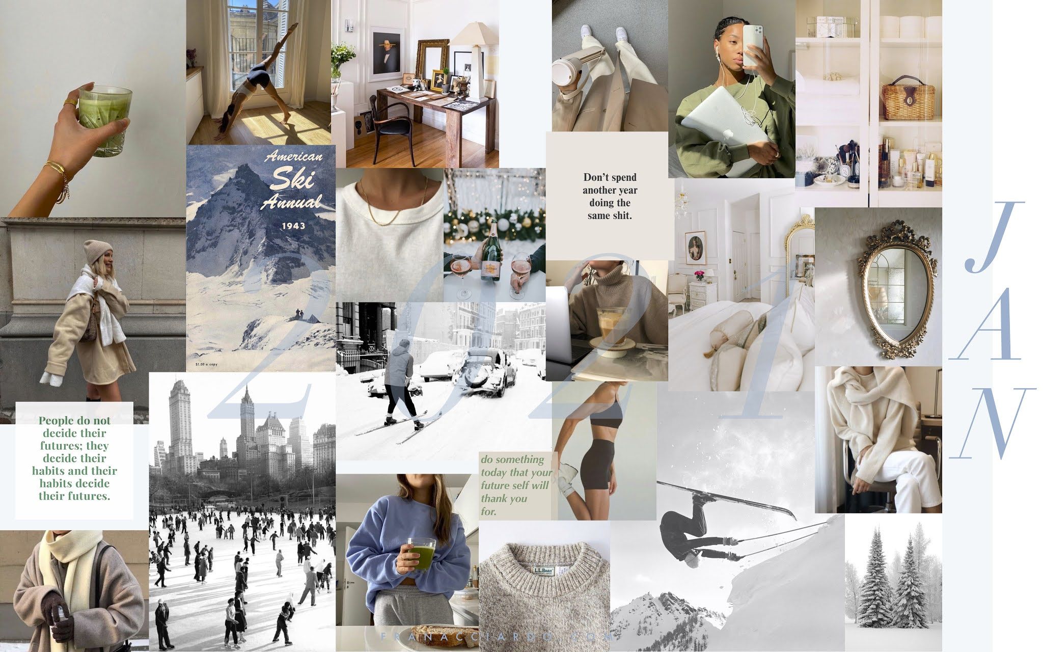 2048x1280 January Moodboard (Desktop Wallpaper!)