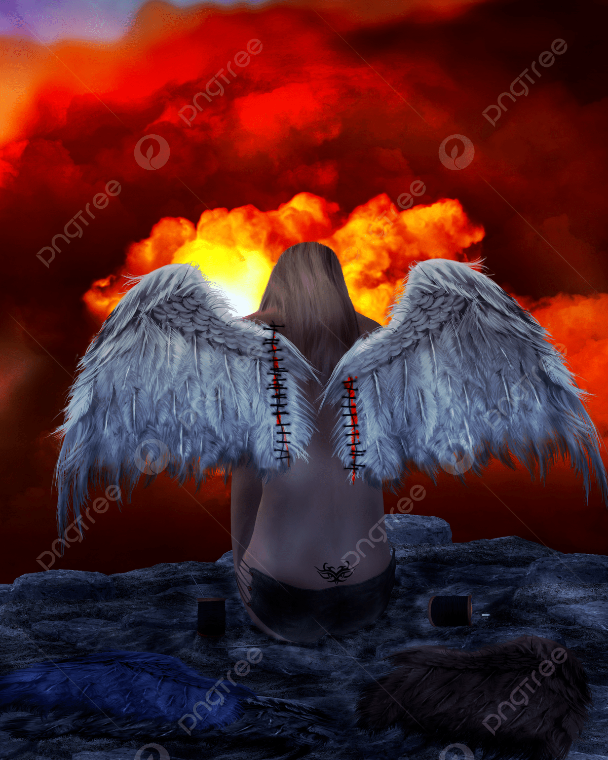 1200x1500 Angel On A Ledge Guardian Supernatural Being Spirit Photo Background Wallpaper Image For Free Download