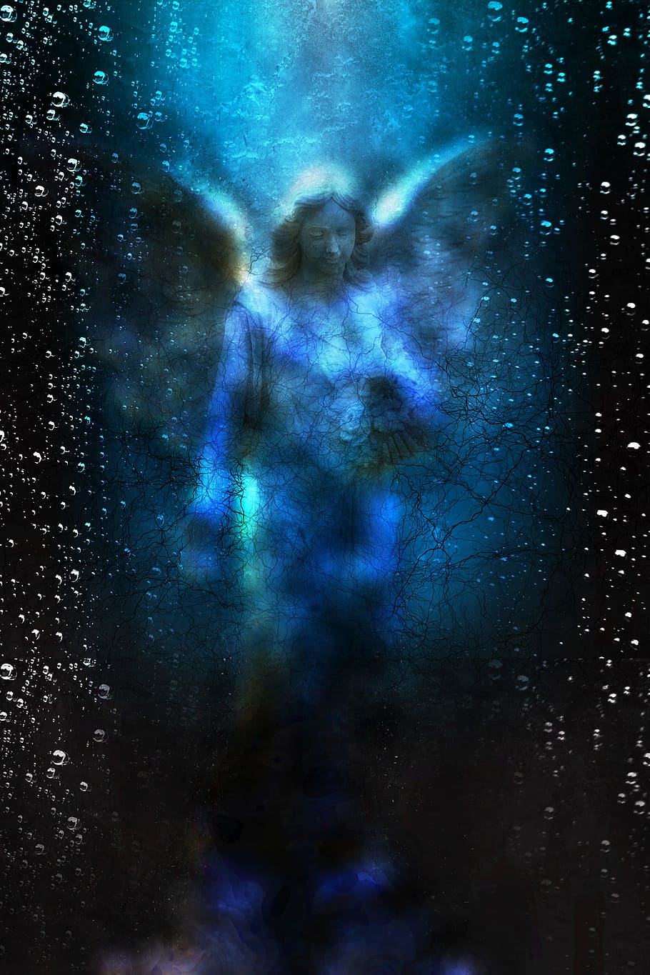 910x1365 painting of angel, angel, spirit, holy, angelic, religion, spiritual, heaven