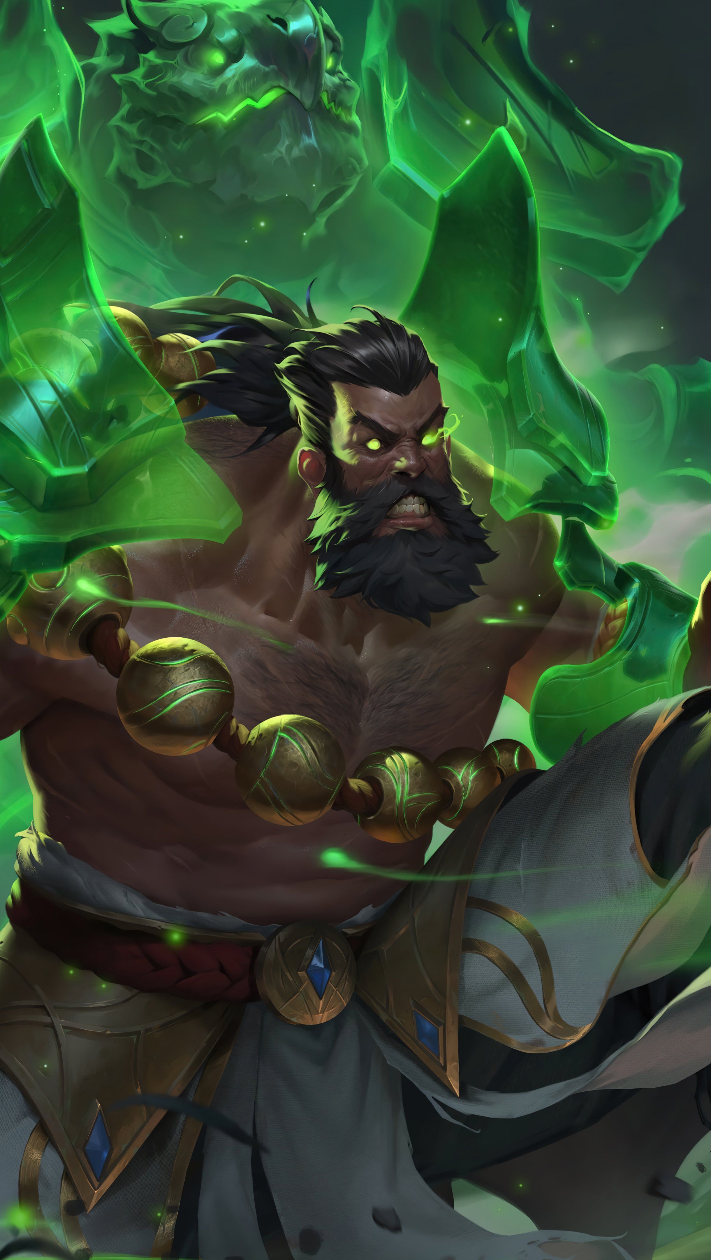 2440x4320 Udyr Spirit Guard Turtle League of Legends Wallpaper 4K for iPhone and Mobile Phone