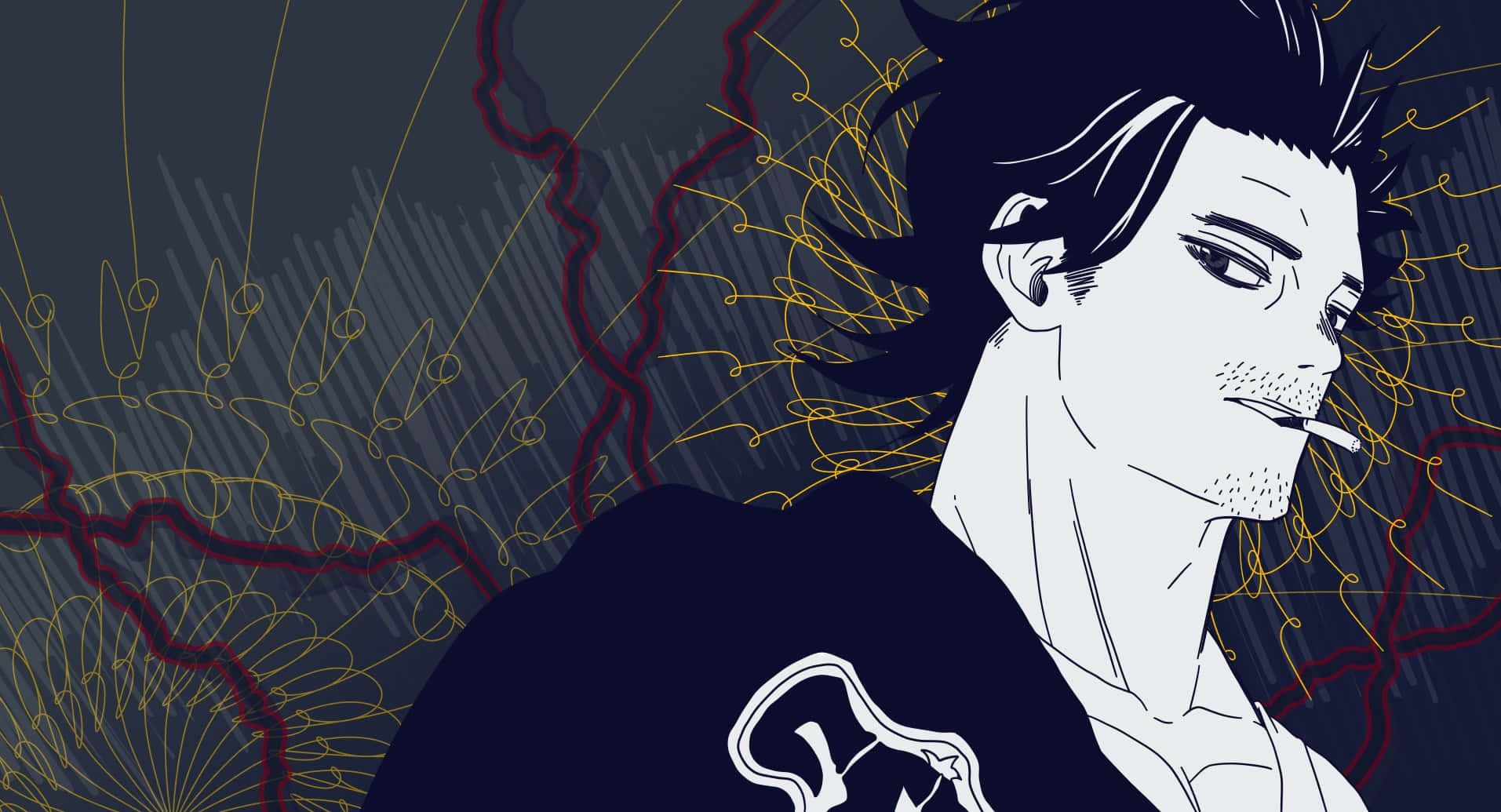 1913x1035 Download Yami Sukehiro in his Spirit Guardian Form as shown in the anime series Black Clover Wallpaper