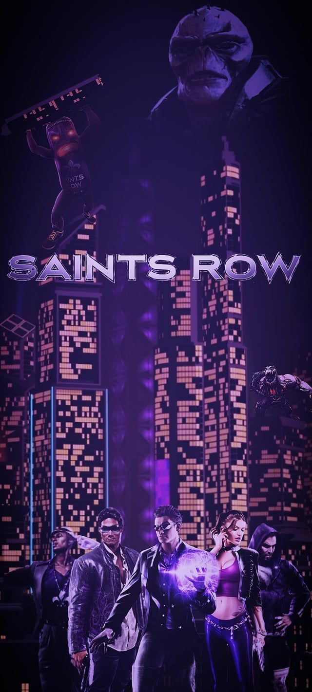 640x1421 After making a Saints Row 1 and 2 Themed phone background. here a Saints Row 3 and 4 phone background. again feel free to use it if you like