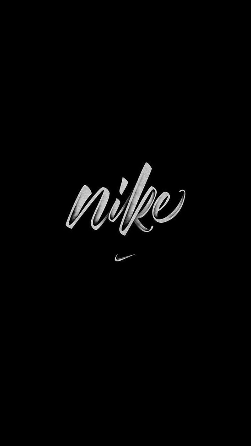 800x1422 Wallpaper Nike Logo Nike Logo, Logo, Nike, Cursive, Black, Silver, HD Phone Wallpaper