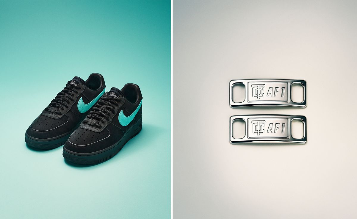 1200x736 Nike x Tiffany & Co Air Force 1 1837 and silverware. Wallpaper*