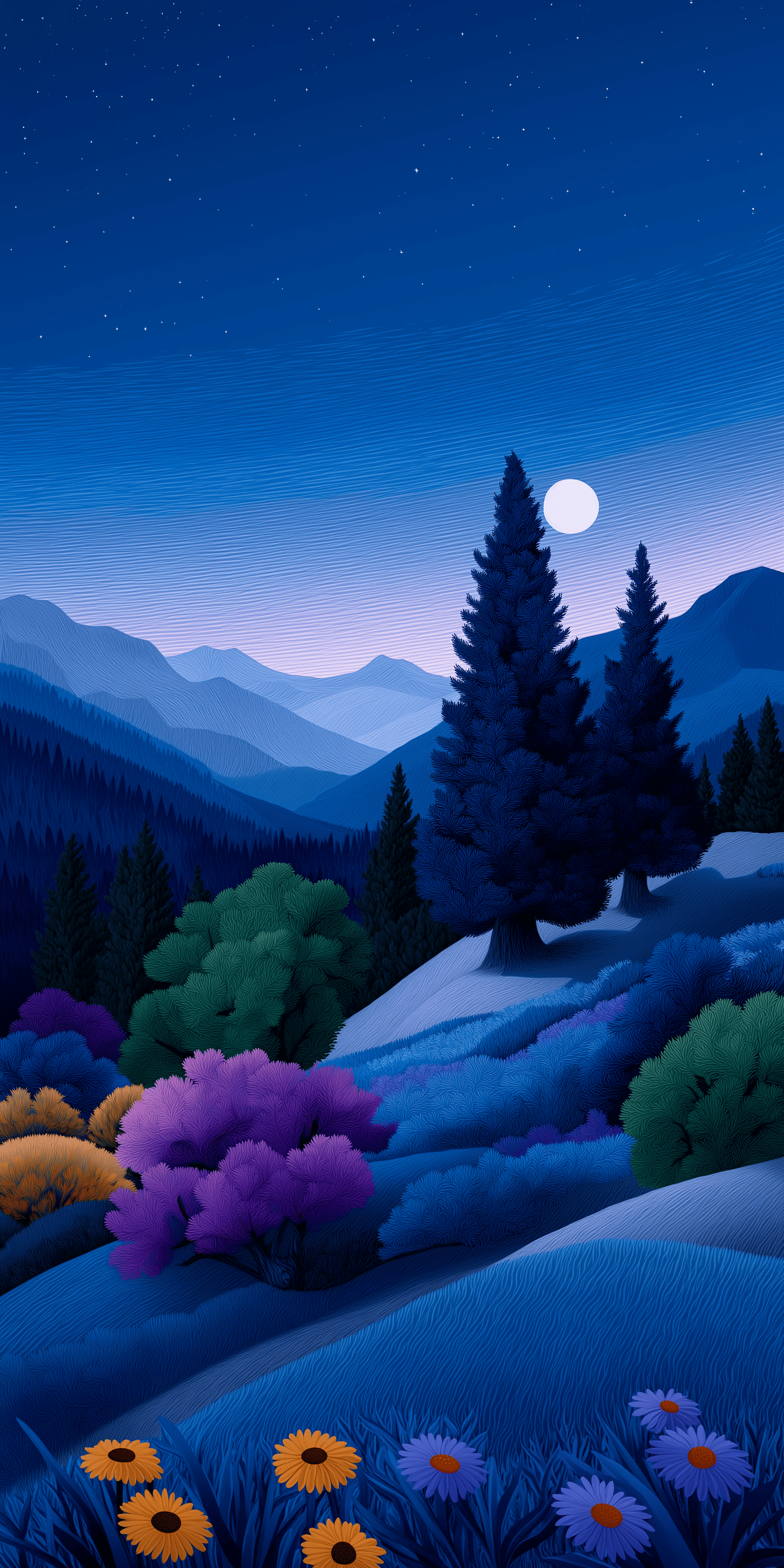 1536x3072 Synthetic nature wallpaper for iPhone