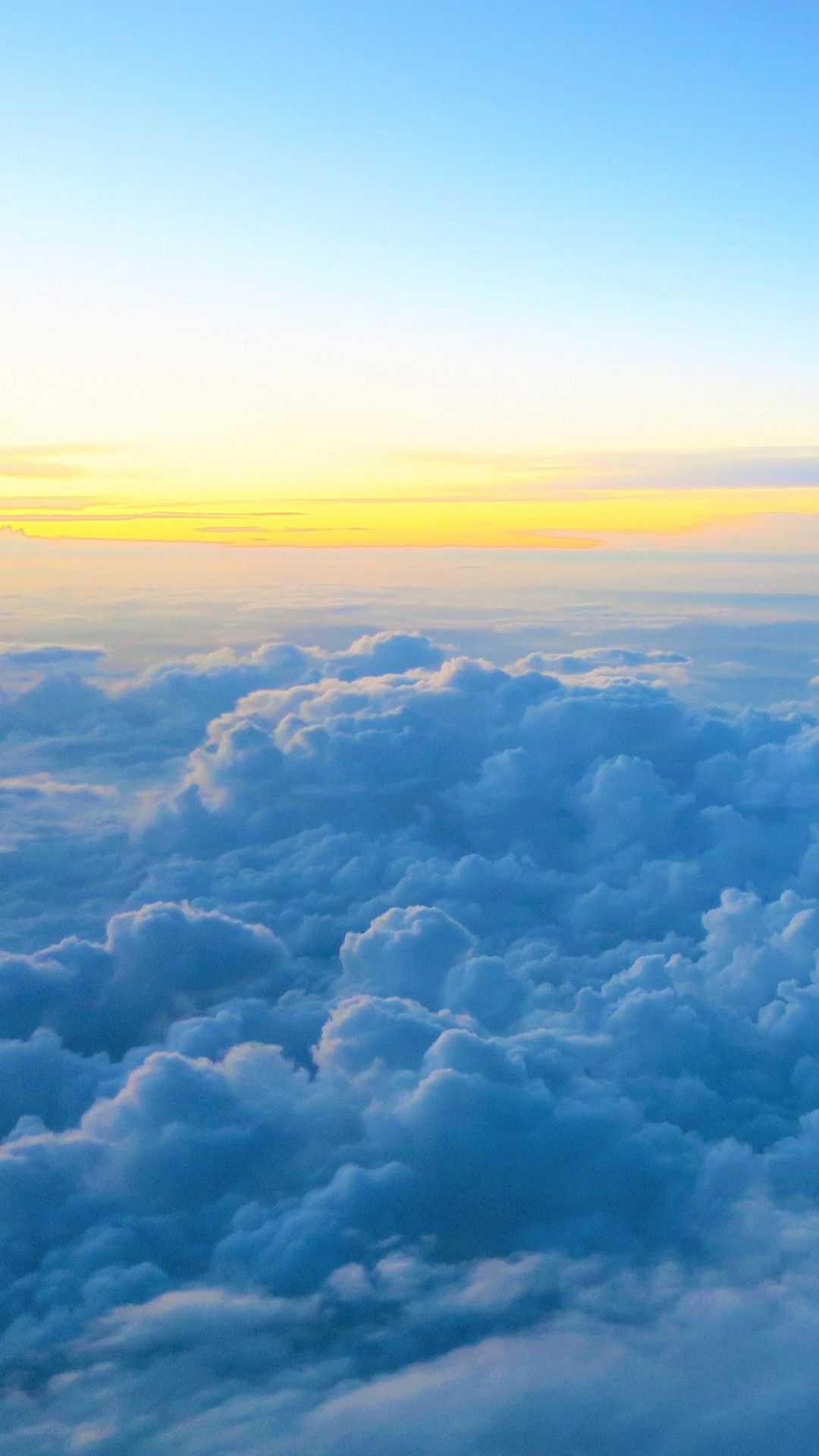 1080x1920 Beautiful White Clouds Blue Sky Nature Background 4K HD Nature Wallpaper