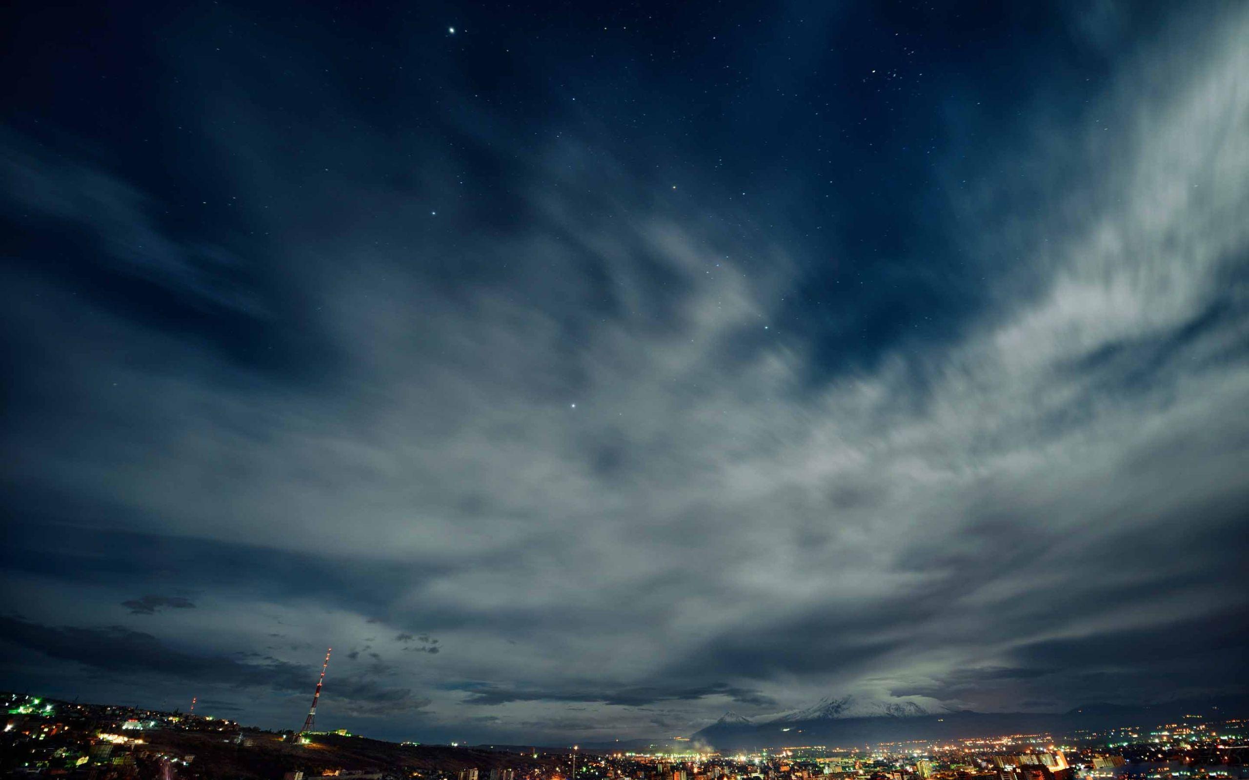2560x1600 Armenia Yerevan Night Sky Mac Wallpaper Download