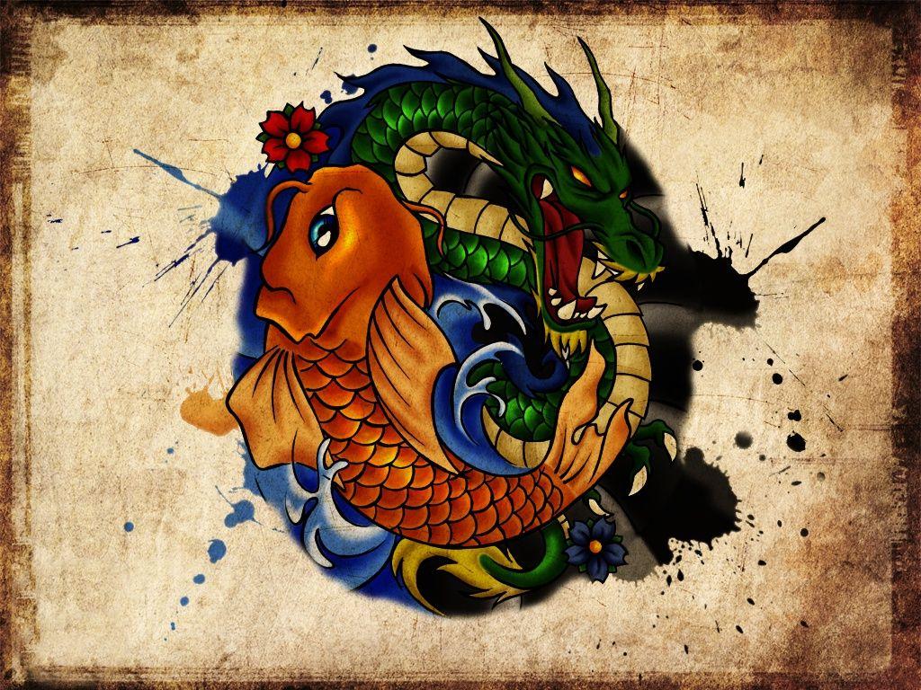 1024x768 Download Dragon Tattoo Wallpaper 3D