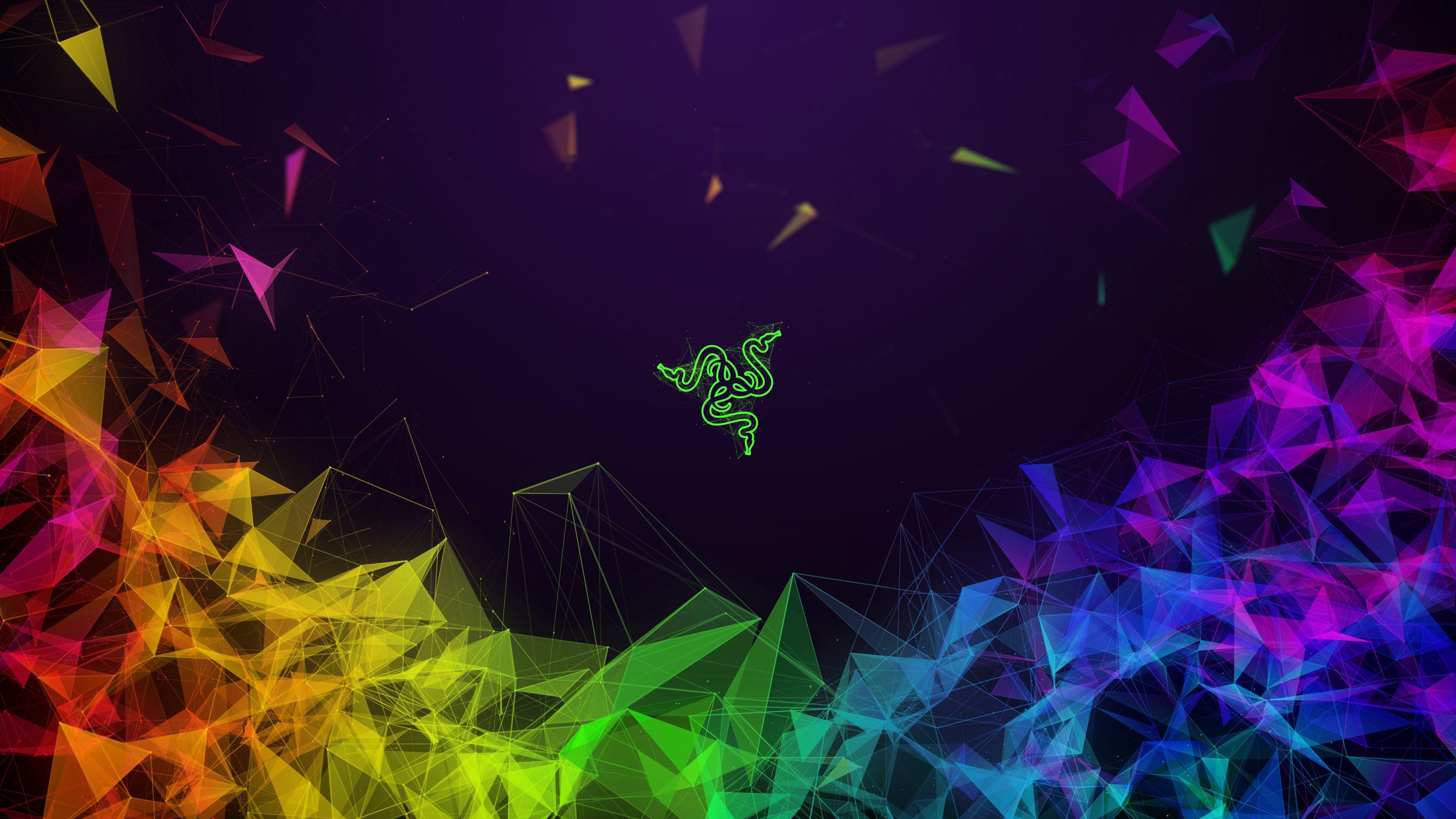3840x2160 Razer Colorful Abstract Wallpaper