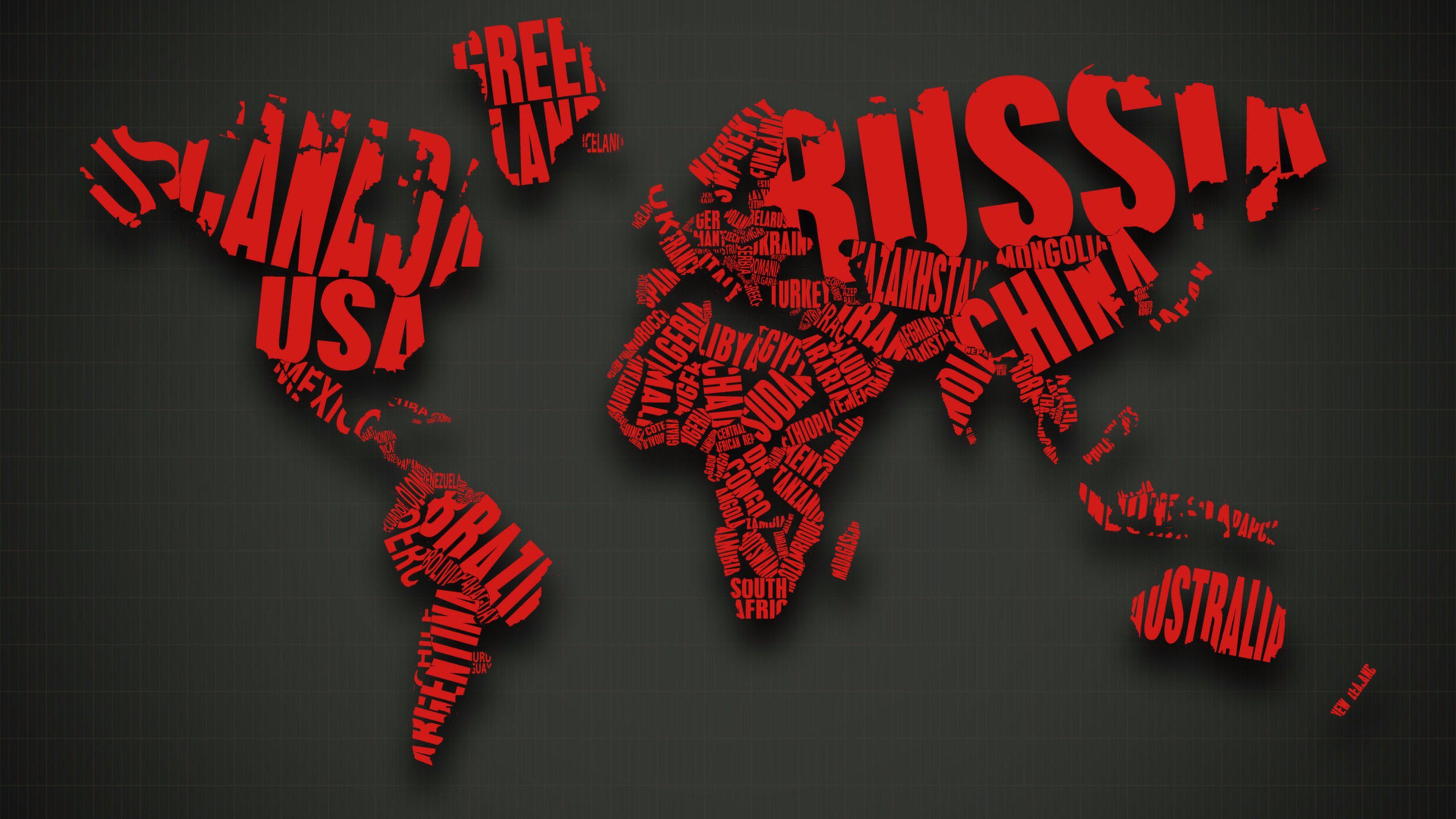 3840x2160 4k World Map Abstract
