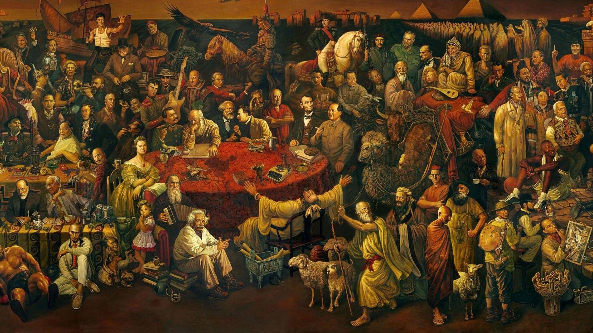 1920x1080 #Margaret Thatcher, #Confucius, #Genghis Khan, #Ernest Hemingway, #Pablo Picasso, #Bruce Lee, #Henri Matisse, #Napoleon Bonaparte, #Audrey Hepburn, #Vladimir Putin, #Luciano Pavarotti, #Henri De Toulouse Lautrec, #Che Guevara, #Michael Jordan
