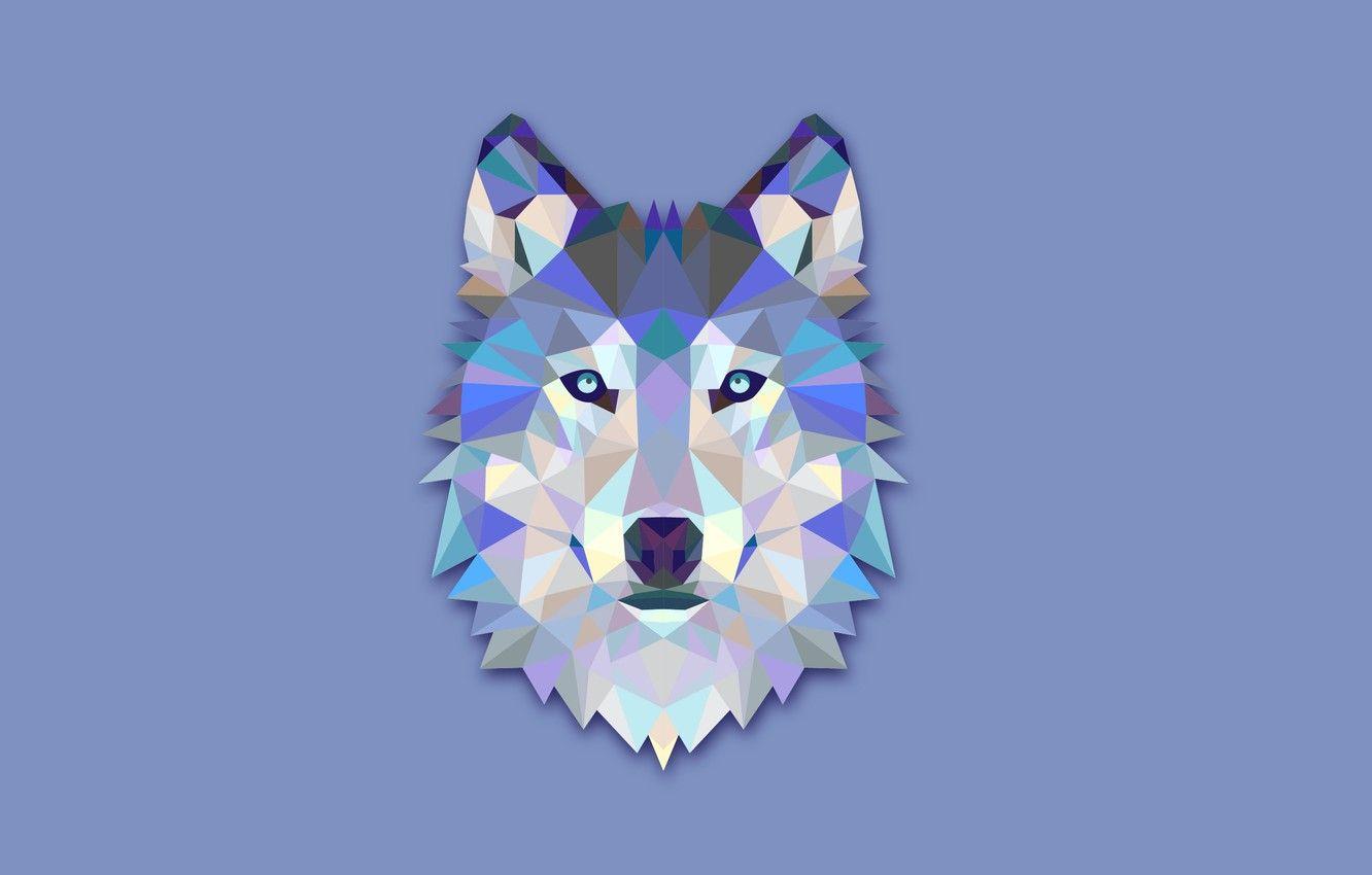 1332x850 Wallpaper abstraction, wolf, minimalism, head, light background