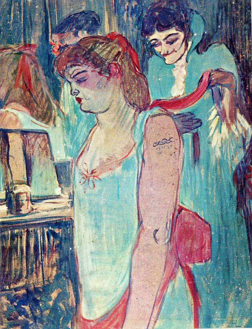 829x1080 Woman With Arm Tattoo Lautrec Wallpaper Image