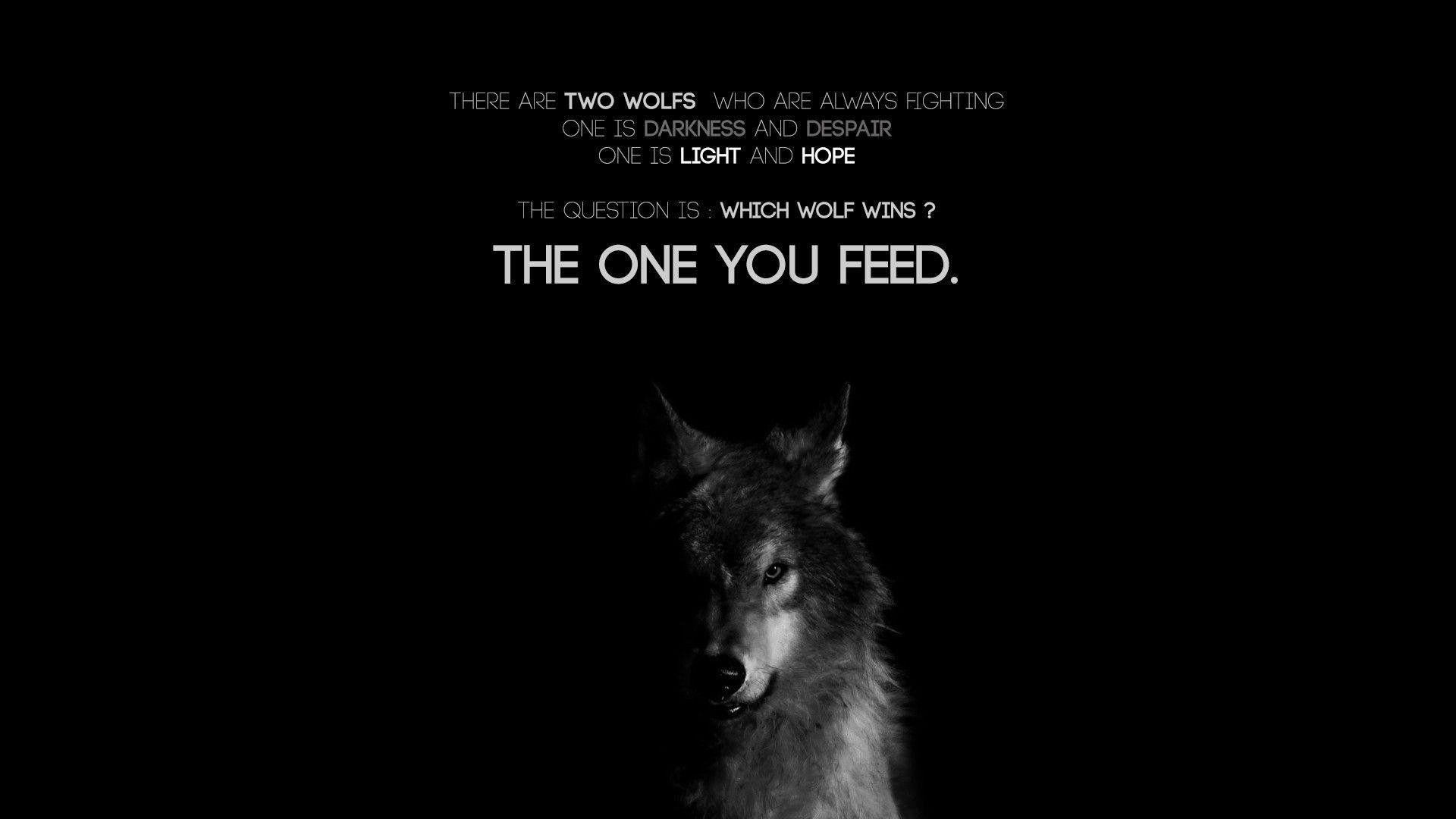 1920x1080 Dark Wolf Quotes Hình nền HD